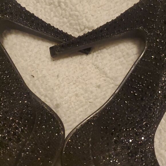 Pierre Dumas Women's Black Silver sparkly pumps - Picture 6 of 9